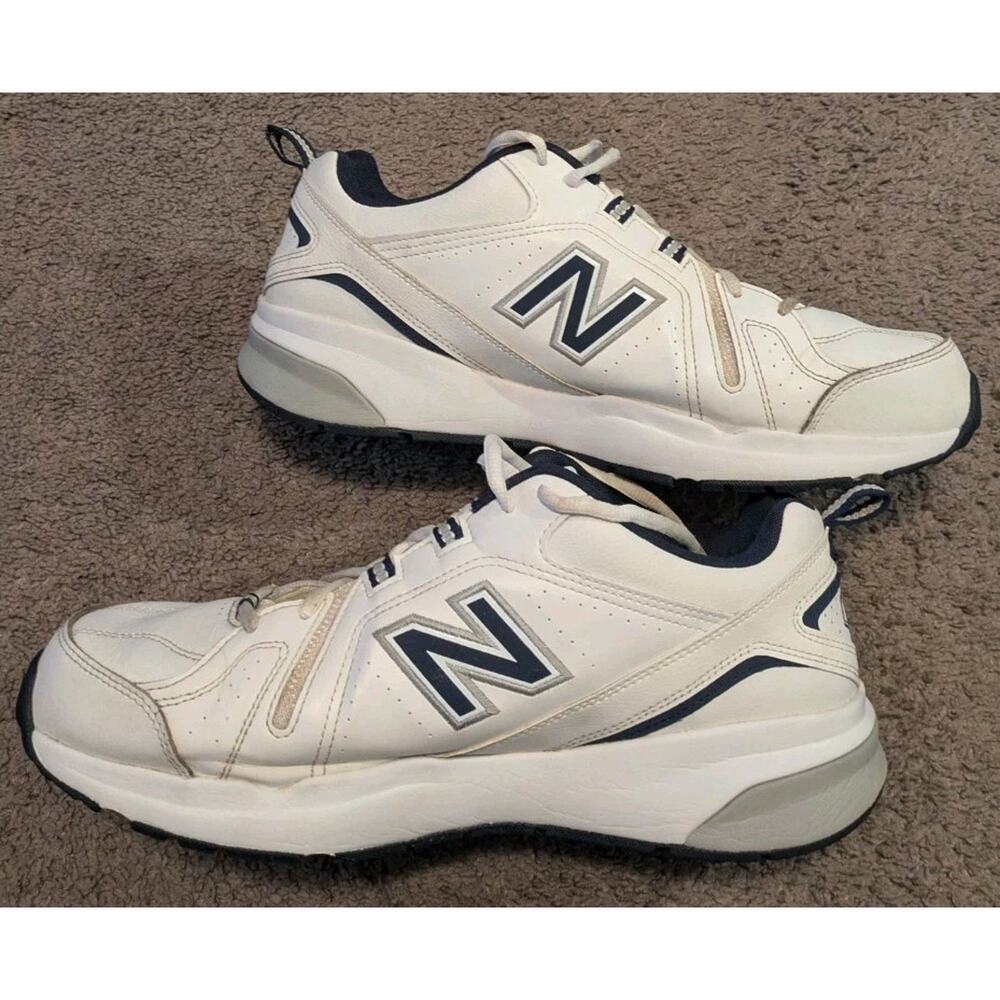 New Balance 608v5 White Navy Shoes MX608WN5 Men's 12 4E Extra Wide - Picture 2 of 6